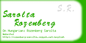 sarolta rozenberg business card